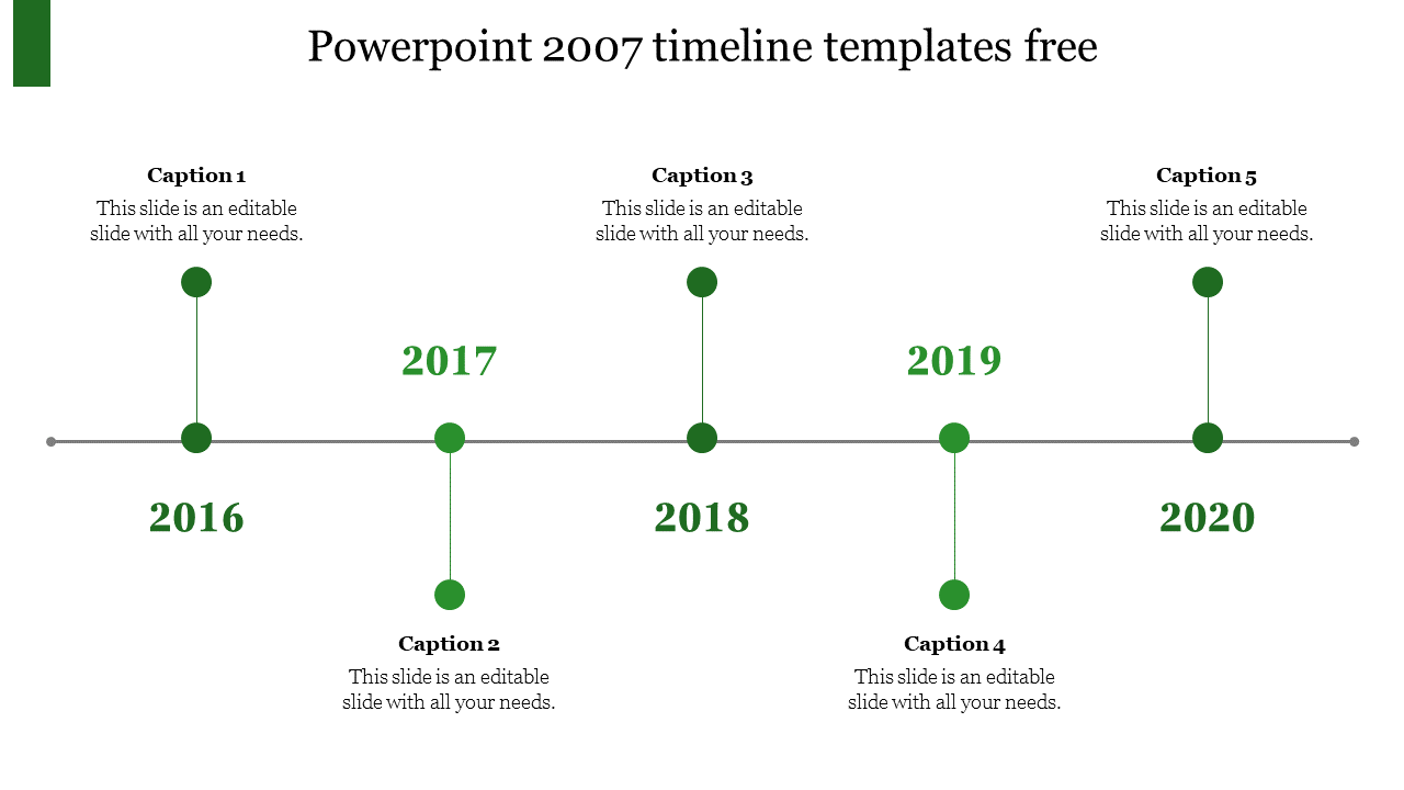 powerpoint 2007 timeline templates free-Green